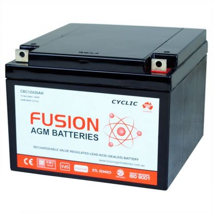 CBC12V26AH Fusion AGM Battery