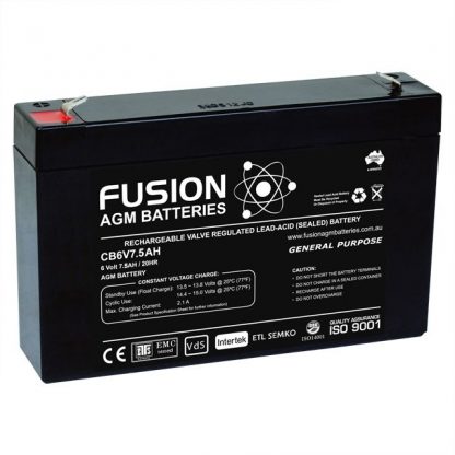 CB6V7.5AH Fusion AGM Battery